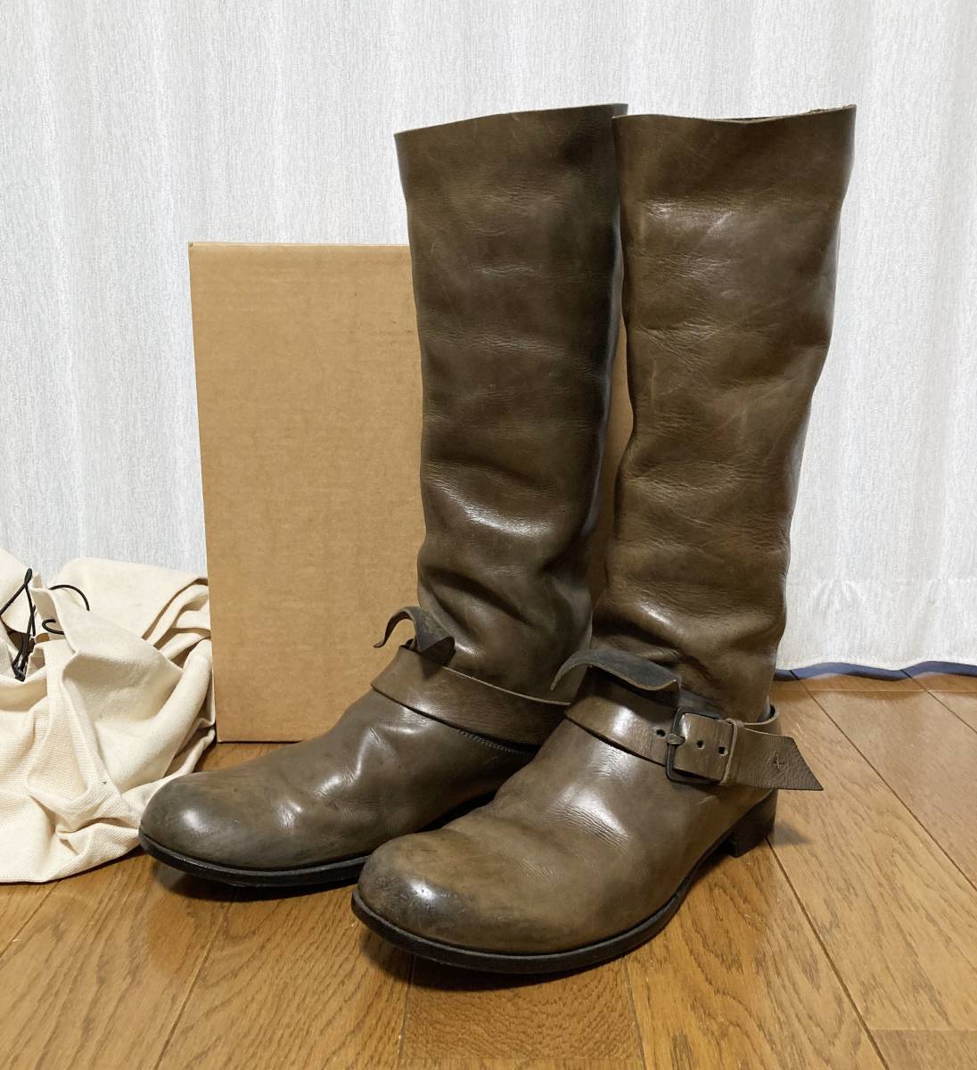 [m.a+] 定価33万 SC3 VA high buckle boot SVパーツ レザー ロングエンジニアブーツ 43 メンズ エムエークロス_画像1