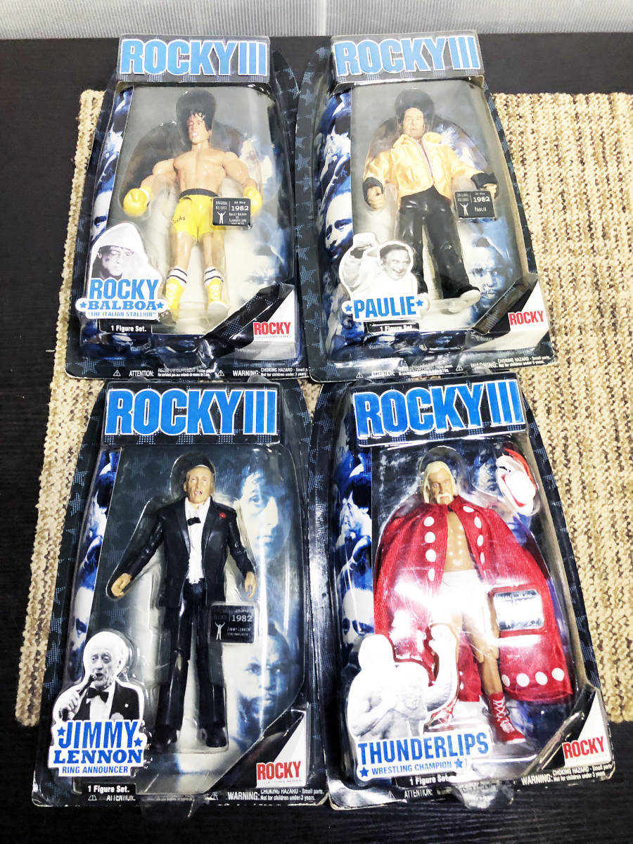 ★新品未開封★ロッキー ROCKY III ROCKY/PAULIE/THUNDERLIPS/JIMMY 4体セット【Rocky Series 3 アクションフィギュア】BIKDの画像1