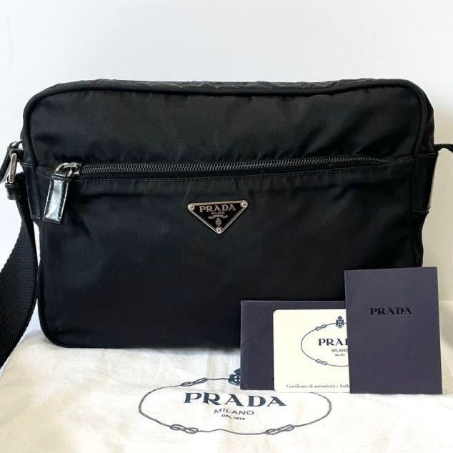 美品】PRADA プラダ カメラバッグ ショルダー バッグ テスート