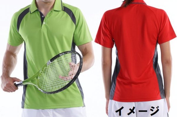 新品 テニス 半袖 シャツ サックス サイズ140 子供 大人 男性 女性 wundou ウンドウ 1710 送料無料_画像2