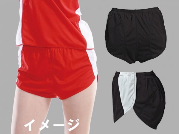 新品 陸上 ランニング パンツ ブラックxW サイズ120 子供 大人 男性 女性 wundou ウンドウ 5590 送料無料_画像2