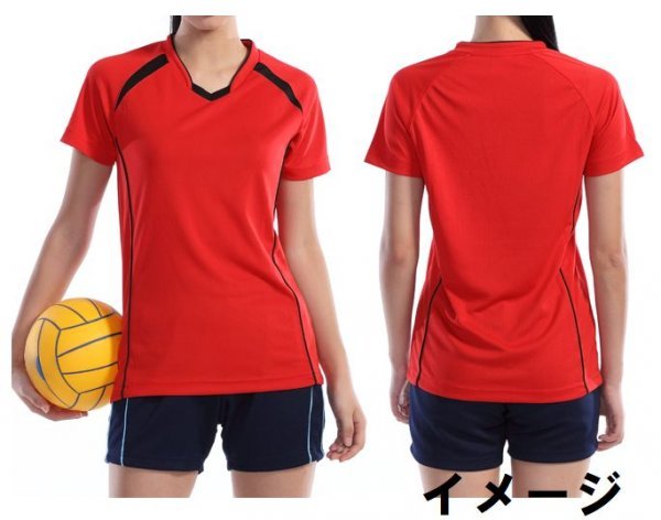 新品 バレーボール 半袖 シャツ 黄xDグレー サイズ150 子供 大人 男性 女性 wundou ウンドウ 1620 送料無料_画像2