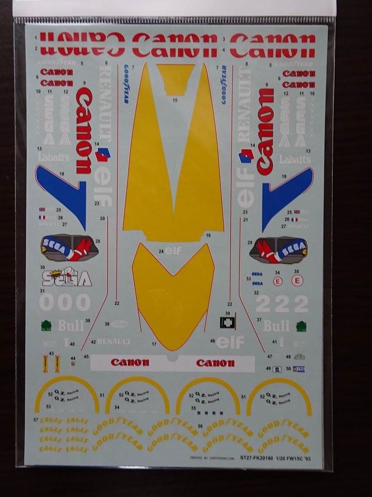 Yahoo!オークション - スタジオ27 1/20 ウィリアムズFW15C 1993 Yahoo!オークション - スタジオ27 1/20 ウィリアムズFW15C 1993