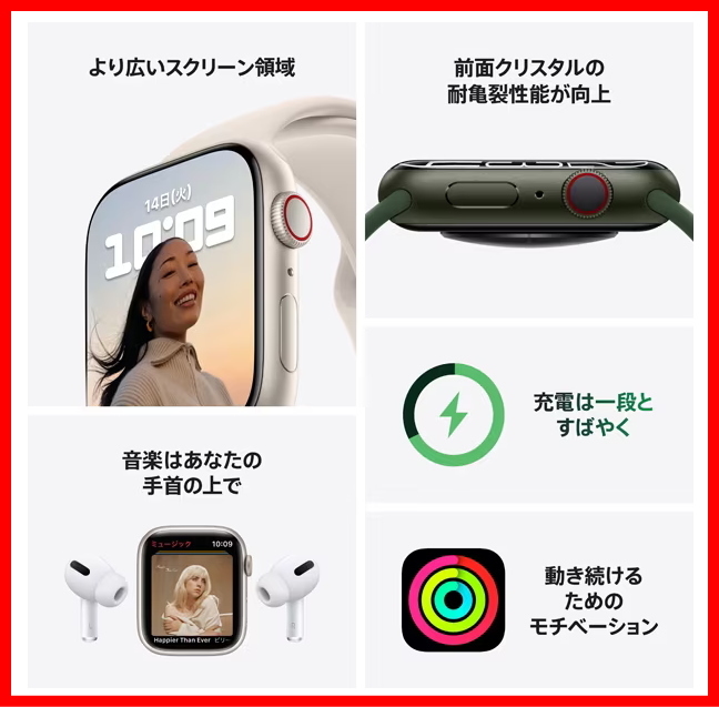 232送料込[SALE]新品未開封 アップル Apple Watch Nike Series 7（GPS + Cellularモデル）41mm Nikeスポーツバンド■MKJ43J/A■激安SHOP24_画像4