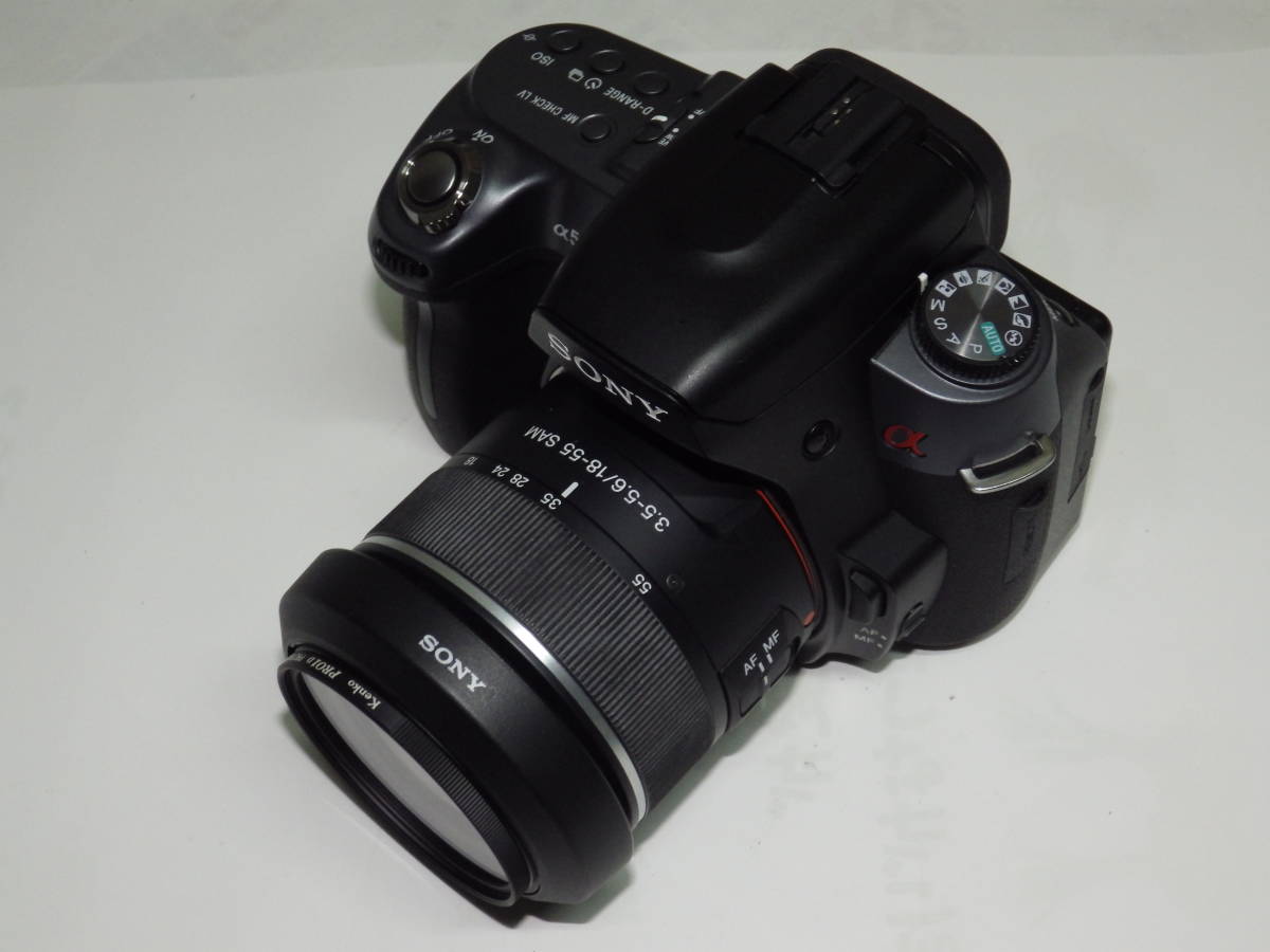 ■中古美品 デジタル一眼レフ ソニーα550 黒◆SONY DSLR-A550◆DT18-55mm◆スマートテレコン◆動作確認済■