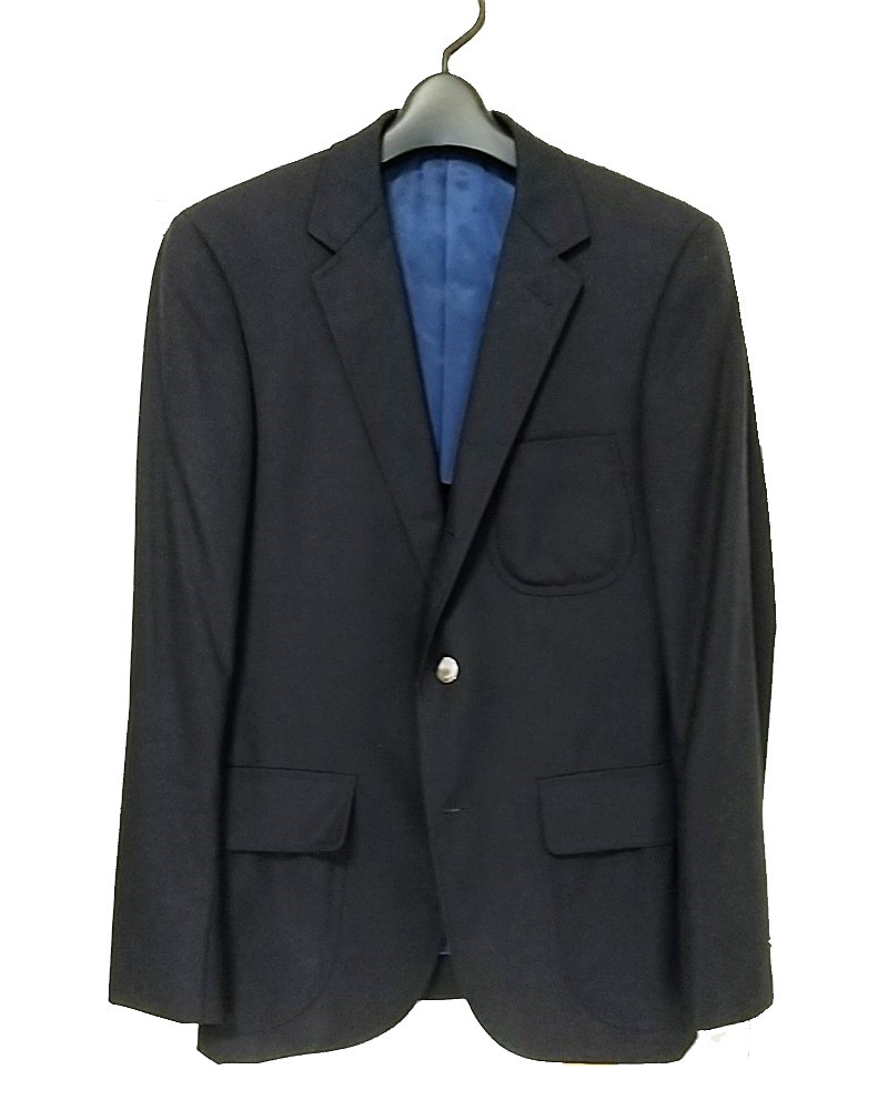 UNITED ARROWS ユナイテッドアローズ 紺ブレザー Sサイズ ネイビージャケット 3つボタン段返り ミユキ毛織の画像1