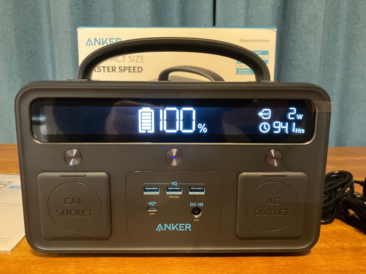 使用1回 Anker PowerHouse II 400 ポータブル電源 アンカー パワーハウス 充電 災害