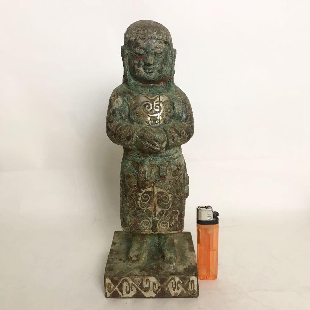 古銅　銀象嵌　仏像　検：仏像美術　銅製_画像1