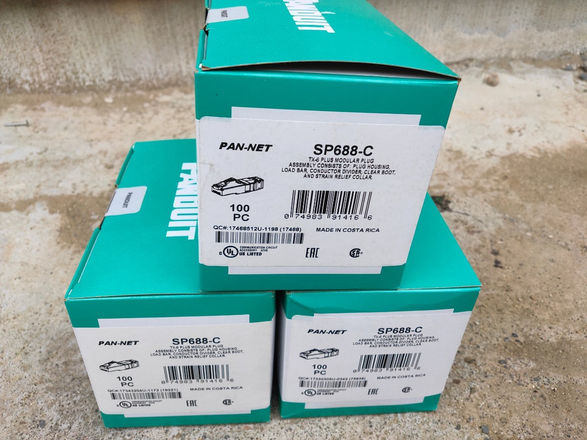 即決 送料無料 PANDUIT パンドウイット Cat6用 モジュラープラグ SP688