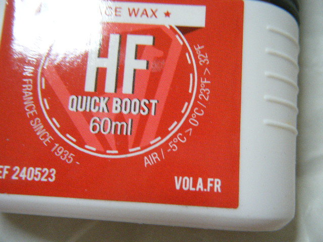 VOLA  ハイフッ素リキッドスタートワックス HF QUICK BOOST -5～0°C 60ｍl レーシングトップWAXの画像2