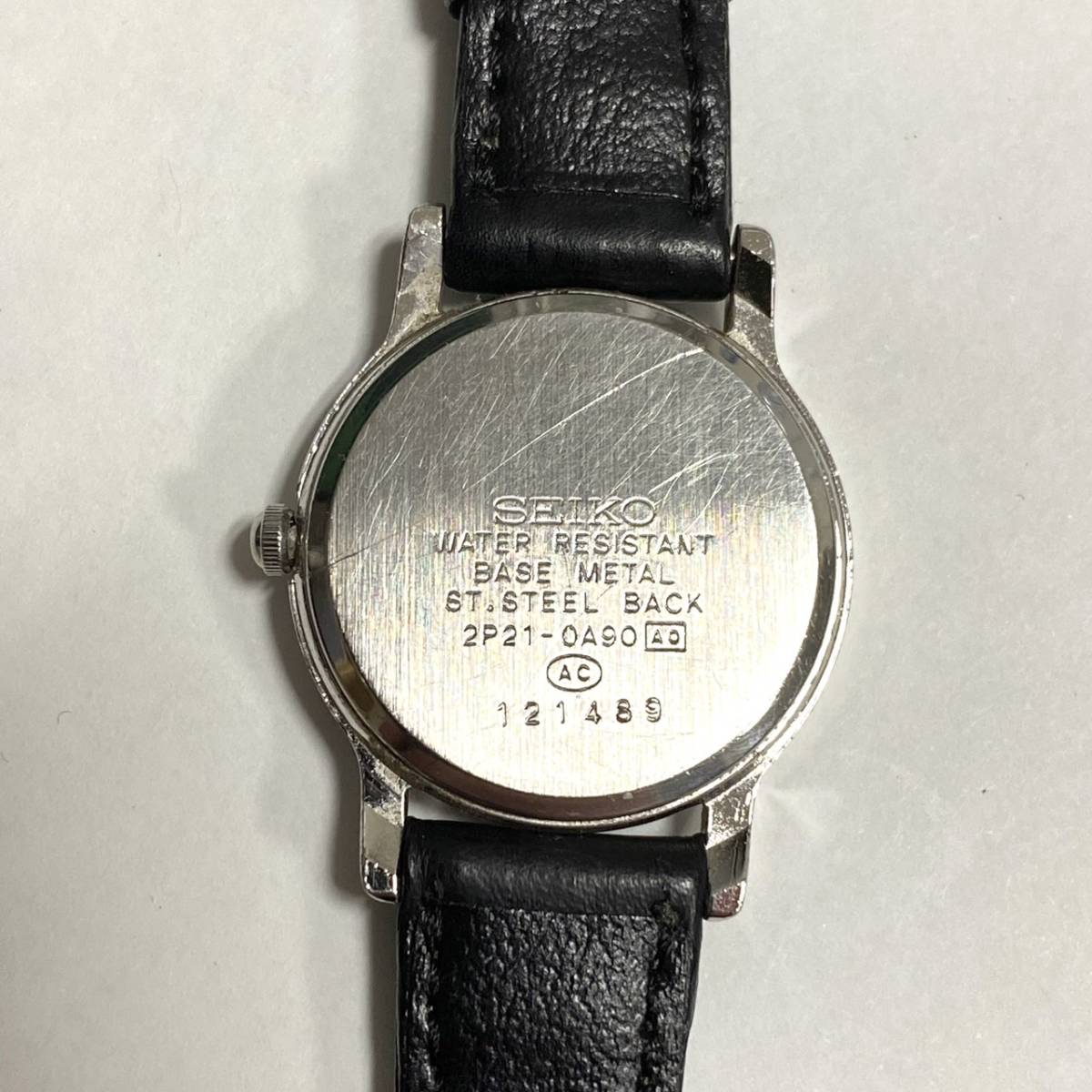 SEIKO/セイコー 腕時計 2P21-0A90 シルバー文字盤 クォーツ 不動品_画像2