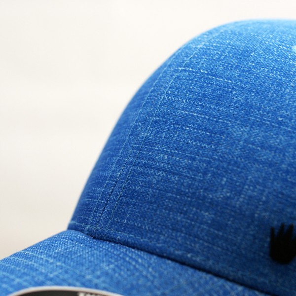 パンチングメッシュキャップ 帽子 メンズ NO BAD IDEAS Victor Tech Flexfit ブルー 2634-SM ストレッチ USAブランド_同色系カラーのステッチデザイン