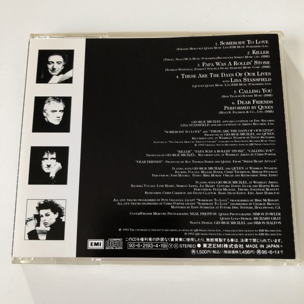 B11205　CD（中古）国内盤　ファイヴ・ライヴ～愛にすべてを～　ジョージ・マイケル＆クイーン ウィズ ・リサ・スタンスフィールド_画像2