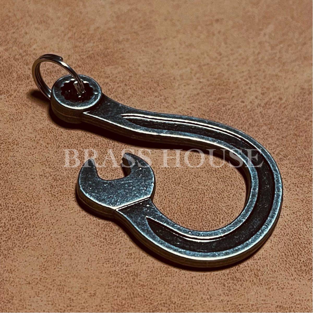 H13 combination wrench key holder silver L size antique retro brass tool tool accessory bike Harley glasses wrench 