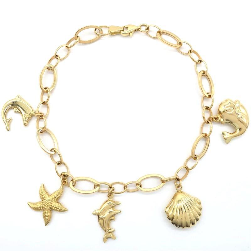 買蔵 K18 アンクレット アクセサリー SEA レディース YG イエロー
