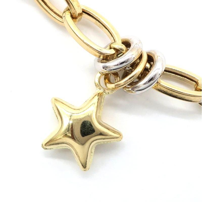  покупка магазин K18 ножной браслет Heart & Star YG WG желтый белое золото 
