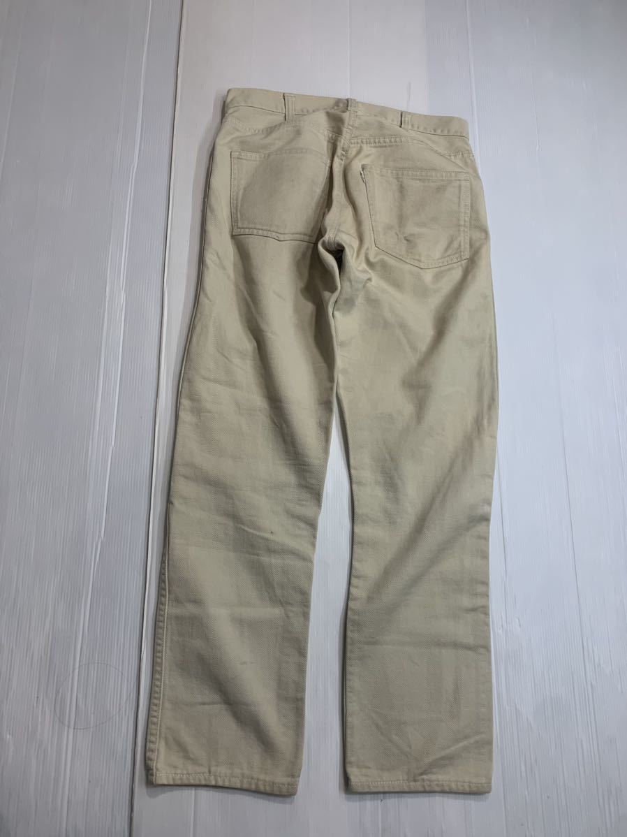 60's ヴィンテージ LEVI'S リーバイス　白タブ　BIGE ビッグE グレージュ？ ボタン裏B刻印　GRIPPER ジッパーフライ　パンツ　約73cm_画像5