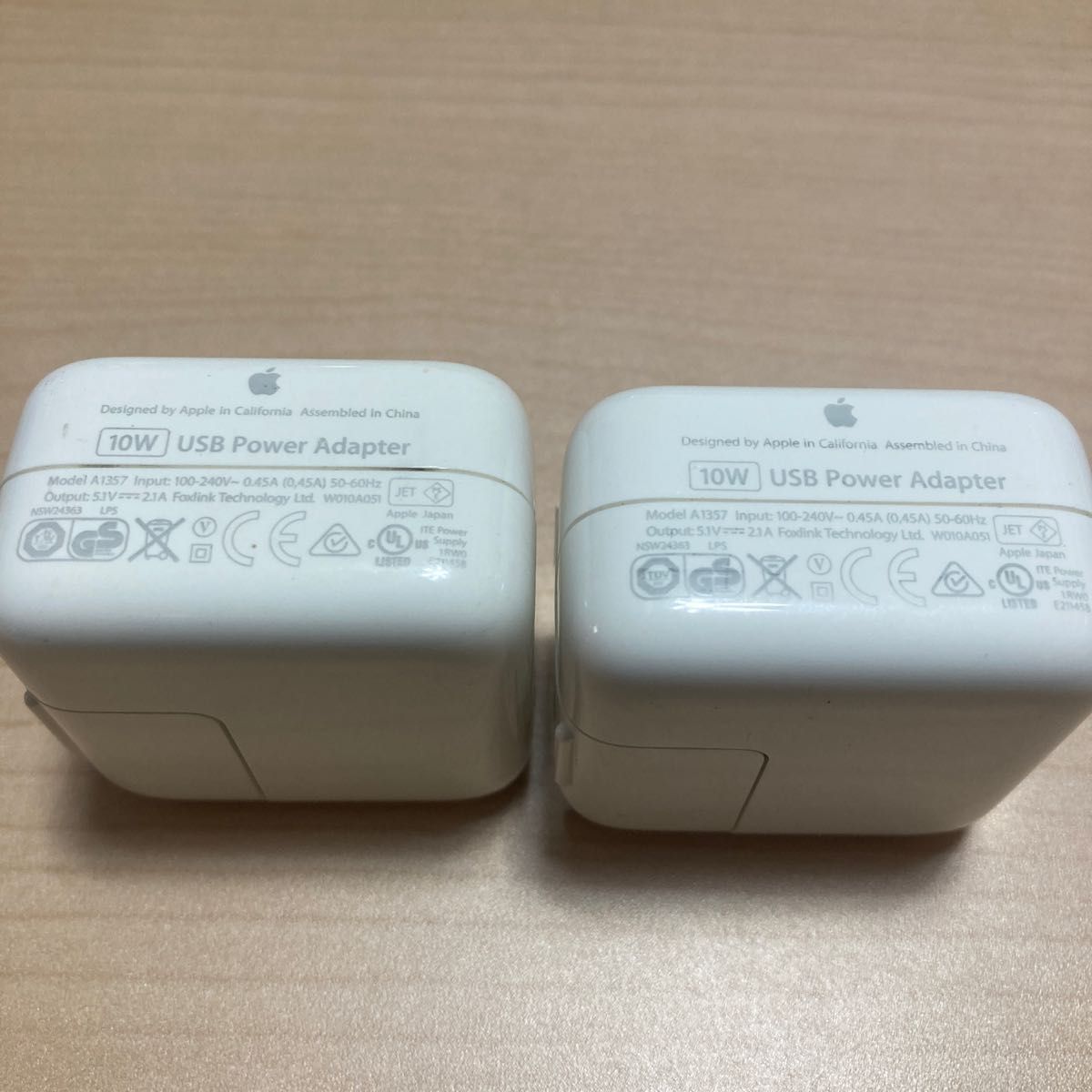 Apple 純正品 充電器 10w 2個セット｜PayPayフリマ