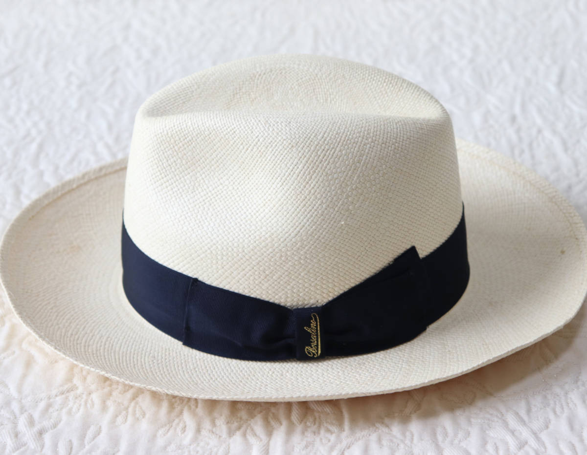 新品タグ付き【Borsalino ボルサリーノ 】パナマハット 麦わら帽子