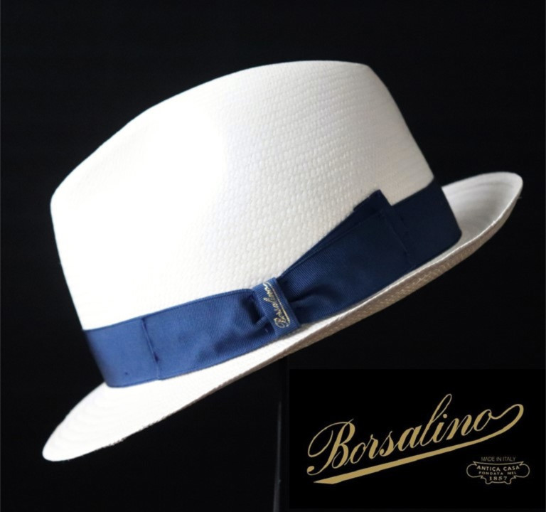 えできない 新品タグ付き【Borsalino ボルサリーノ 】パナマハット