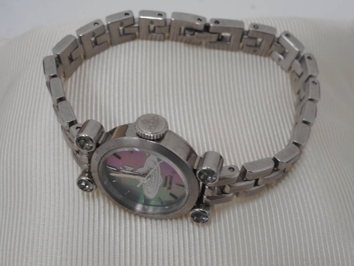ヴィヴィアンウエストウッドVivienne Westwood クォーツ 腕時計 シェル 中古 電池切れ 箱 取説の画像5