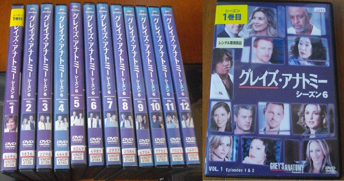新作入荷!!】 グレイズ・アナトミーシーズン6~13【95巻セット