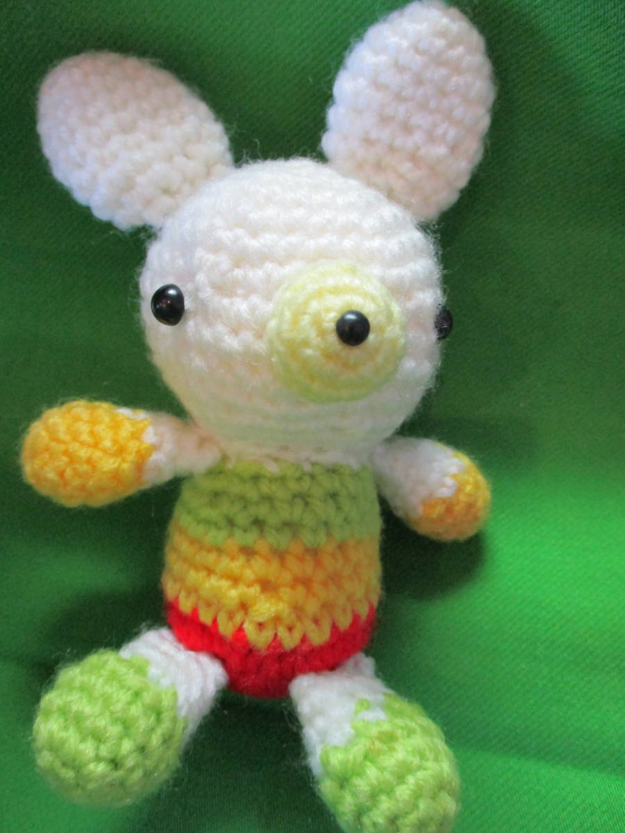 # handmade knitting [...?] mascot soft toy . doll Mini hand-knitted hand made 