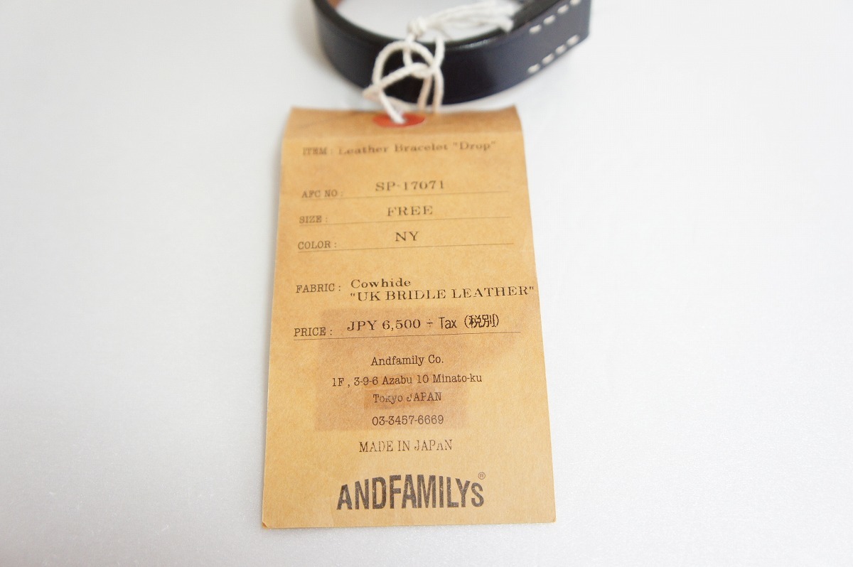 17SS ANDFAMILYS and Family leather bracele bangle SP-17071 navy blue navy UKb ride ru leather 310N