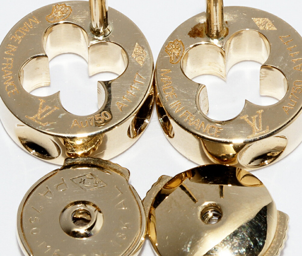 Louis Vuitton Empreinte ear studs, yellow gold (Q96578, Q96578)