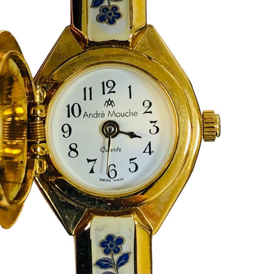 Andre Mouche】スイス製 蓋つきバングル腕時計 稼働品 美品 | tspea.org