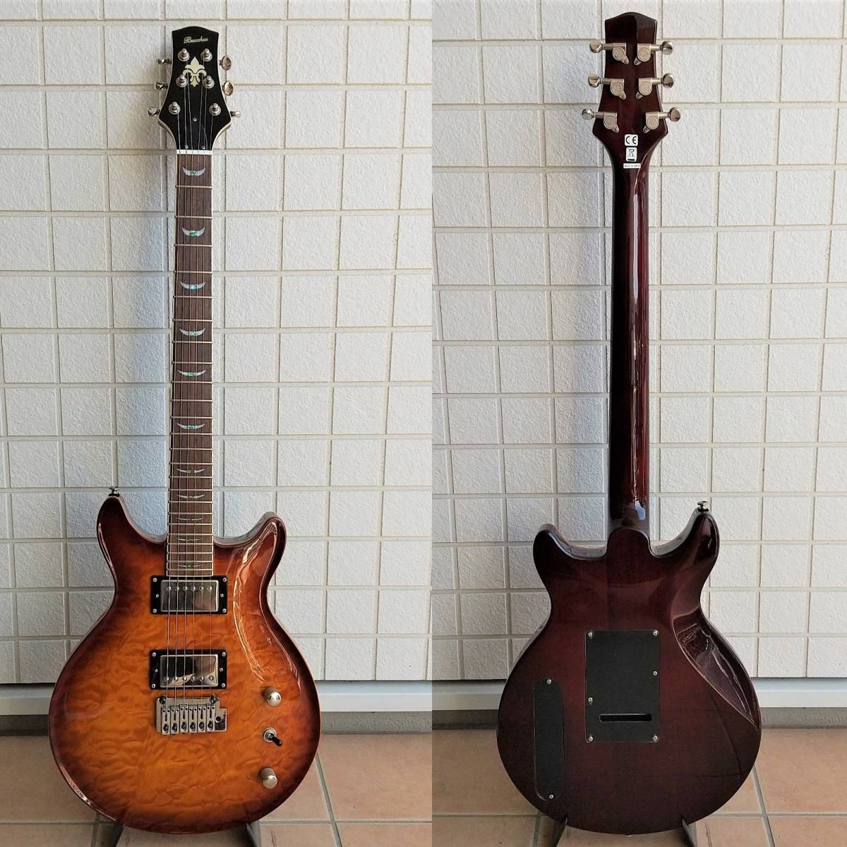 ■Bacchus BDC-900T SB バッカス ダブルカッタウェイ サンバースト Gibson ギブソン Epiphone エピフォン B'z 松本孝弘 Tak Matsumoto_画像2