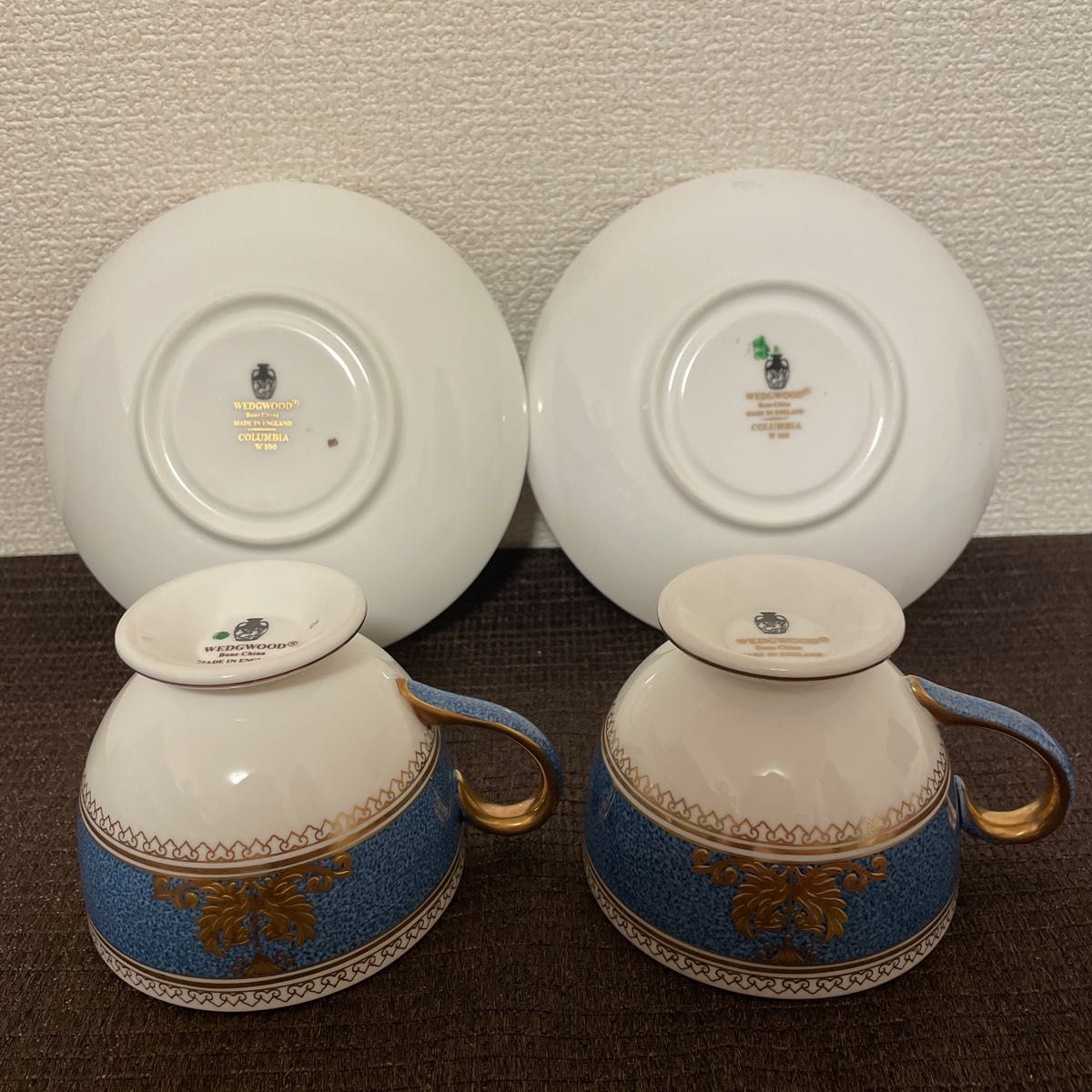 ウェッジウッド コロンビア パウダーブルー リー カップ&ソーサー