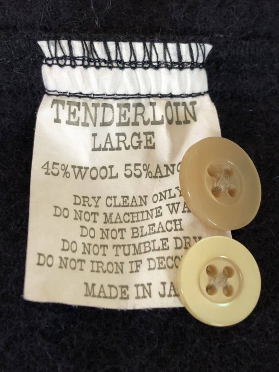 ●送料無料、即決　TENDERLOIN T-ANGORA SHT S/S テンダーロイン アンゴラ　半袖シャツ ネイビー　サイズL ●_画像7