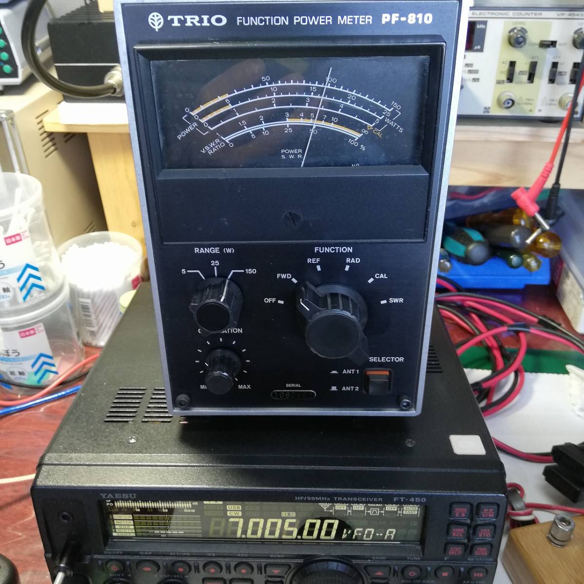 中古 HF～50ＭＨz八重洲無線 トランシーバーFT-450 100W改造品 ( ZHW-ETC-421 )の画像6