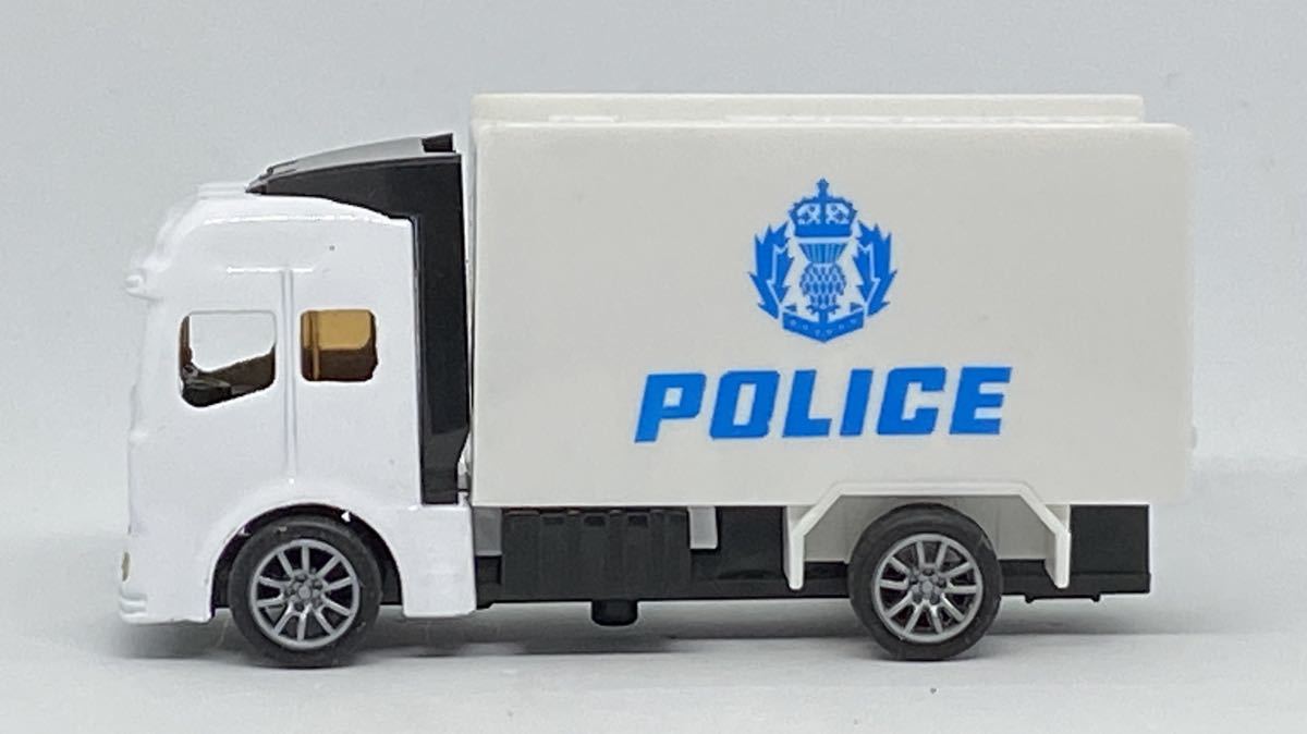 HMC toys POCKET AUTO 中国重汽 SINOTRUCK A7 スコットランド 警察 パトロールカー プルバック ミニカー パトカー POLICE トラック HELI_画像5