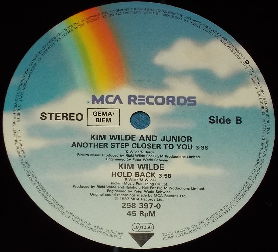 ☆12inch★ドイツ盤●KIM WILDE AND JUNIOR/キム・ワイルド&ジュニア「Another Step (Closer To You)/アナザー・ステップ」80s名曲!●_画像4