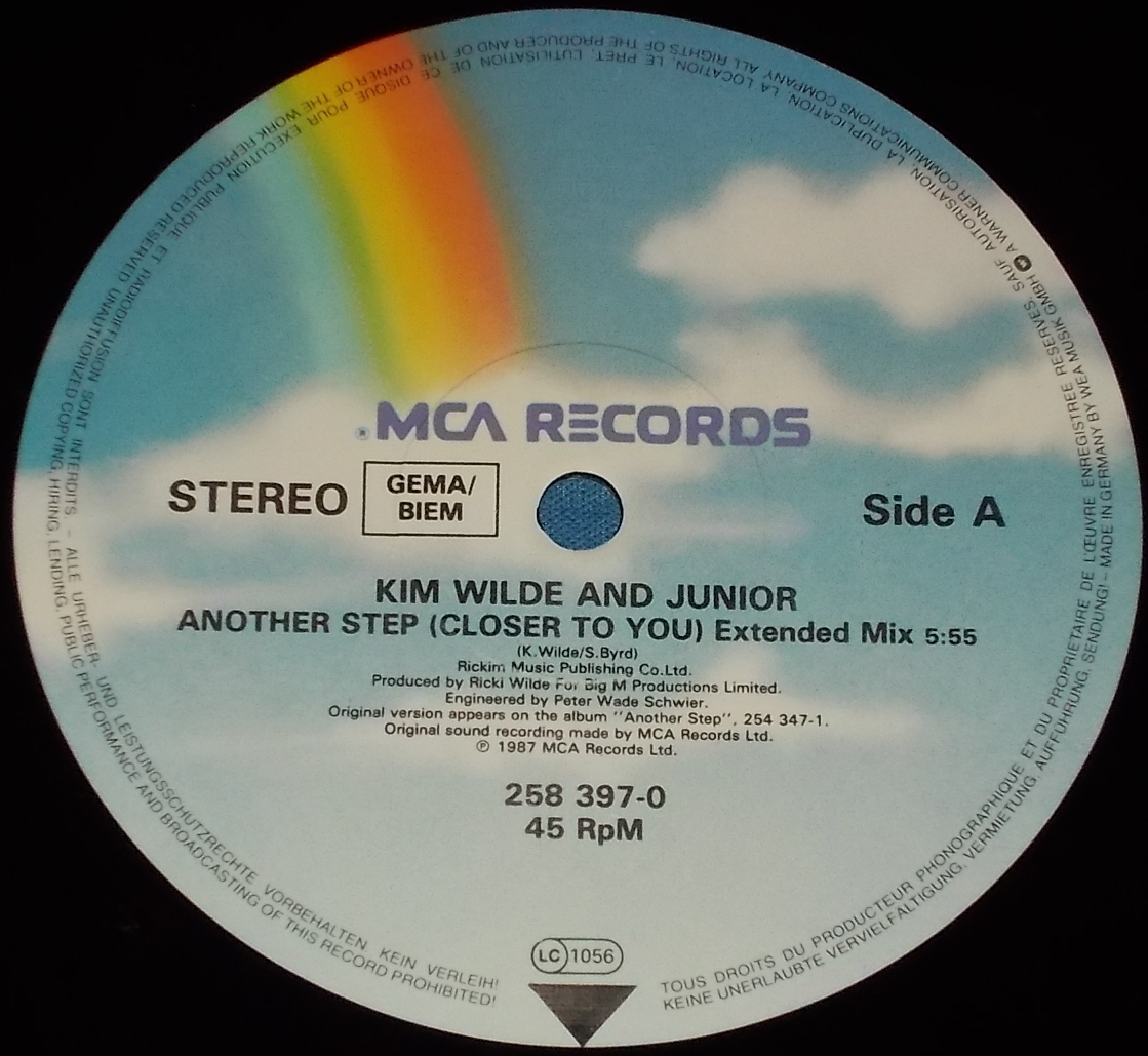 ☆12inch★ドイツ盤●KIM WILDE AND JUNIOR/キム・ワイルド&ジュニア「Another Step (Closer To You)/アナザー・ステップ」80s名曲!●_画像3