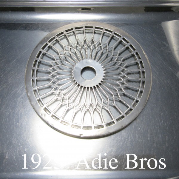 Adie Bros【純銀/ガラス】ティーセンター/ティーポット敷 12.5 cm バーミンガム 1925年