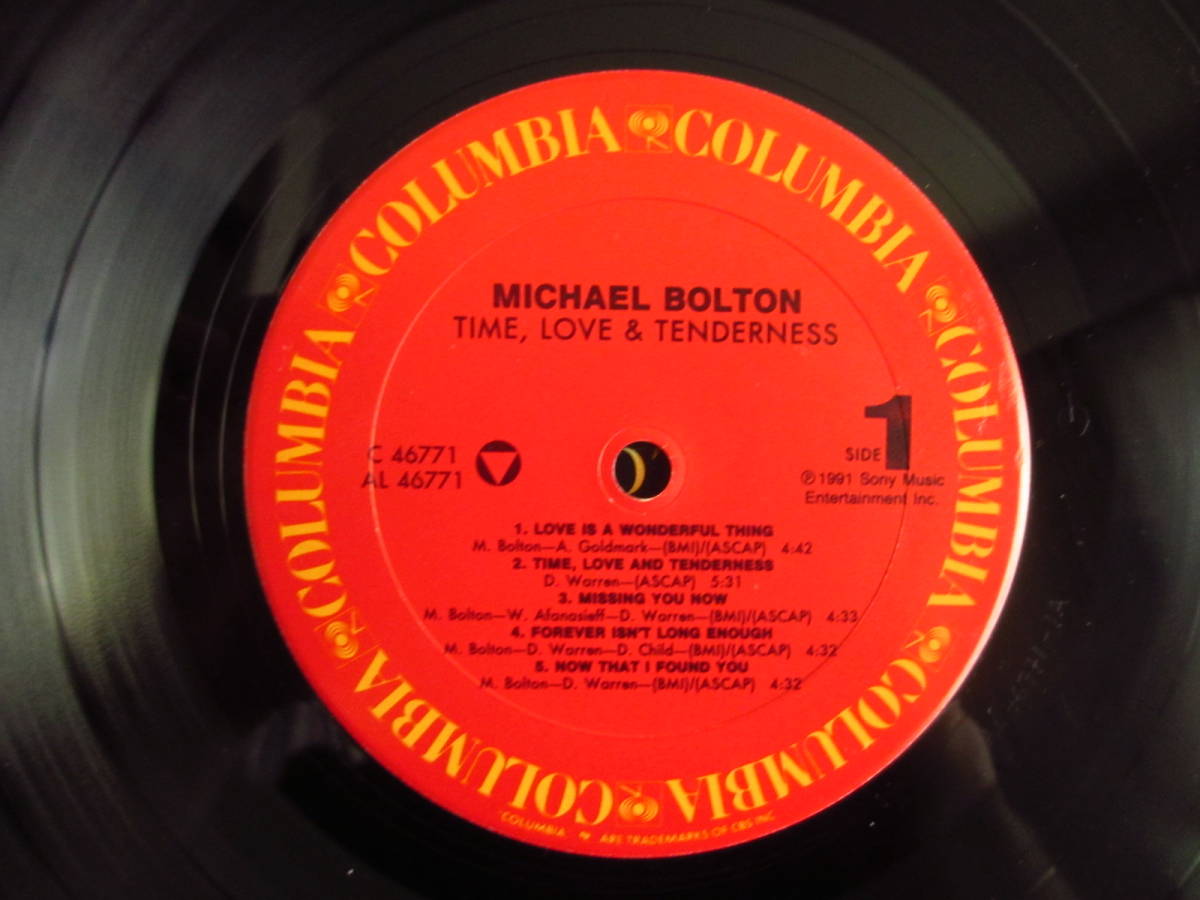 レア 希少LP/ Michael Bolton / マイケルボルトン / Time, Love & Tenderness / Columbia / C 46771 / US盤 / オリジナル / シュリンク_画像3