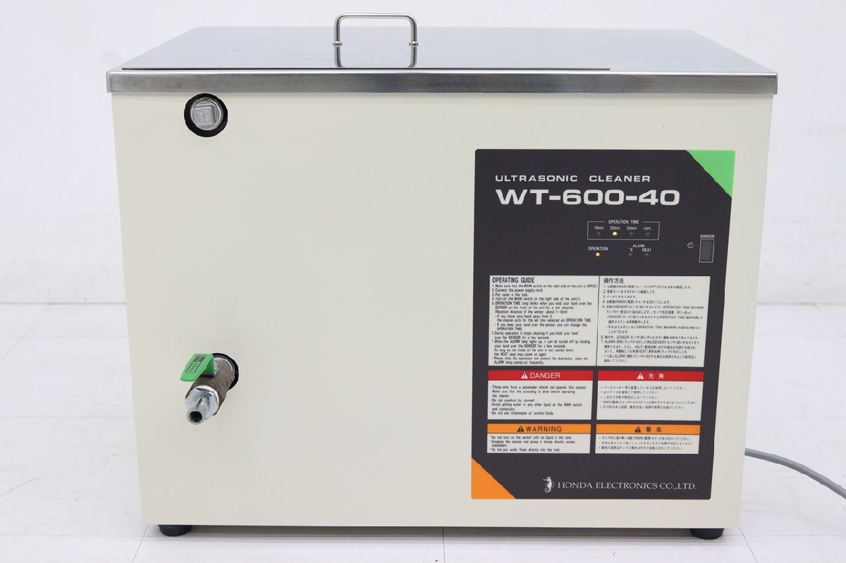 〇0309【卓上型超音波洗浄機】本多電子/WT-600-40