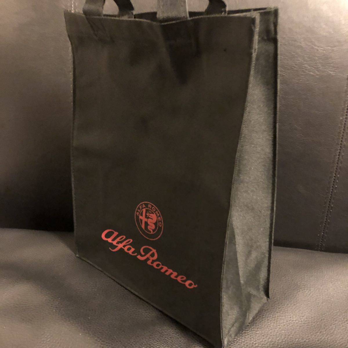  unused * Alpha Romeo ALFA ROMEO tote bag black . red character original Novelty * not for sale 