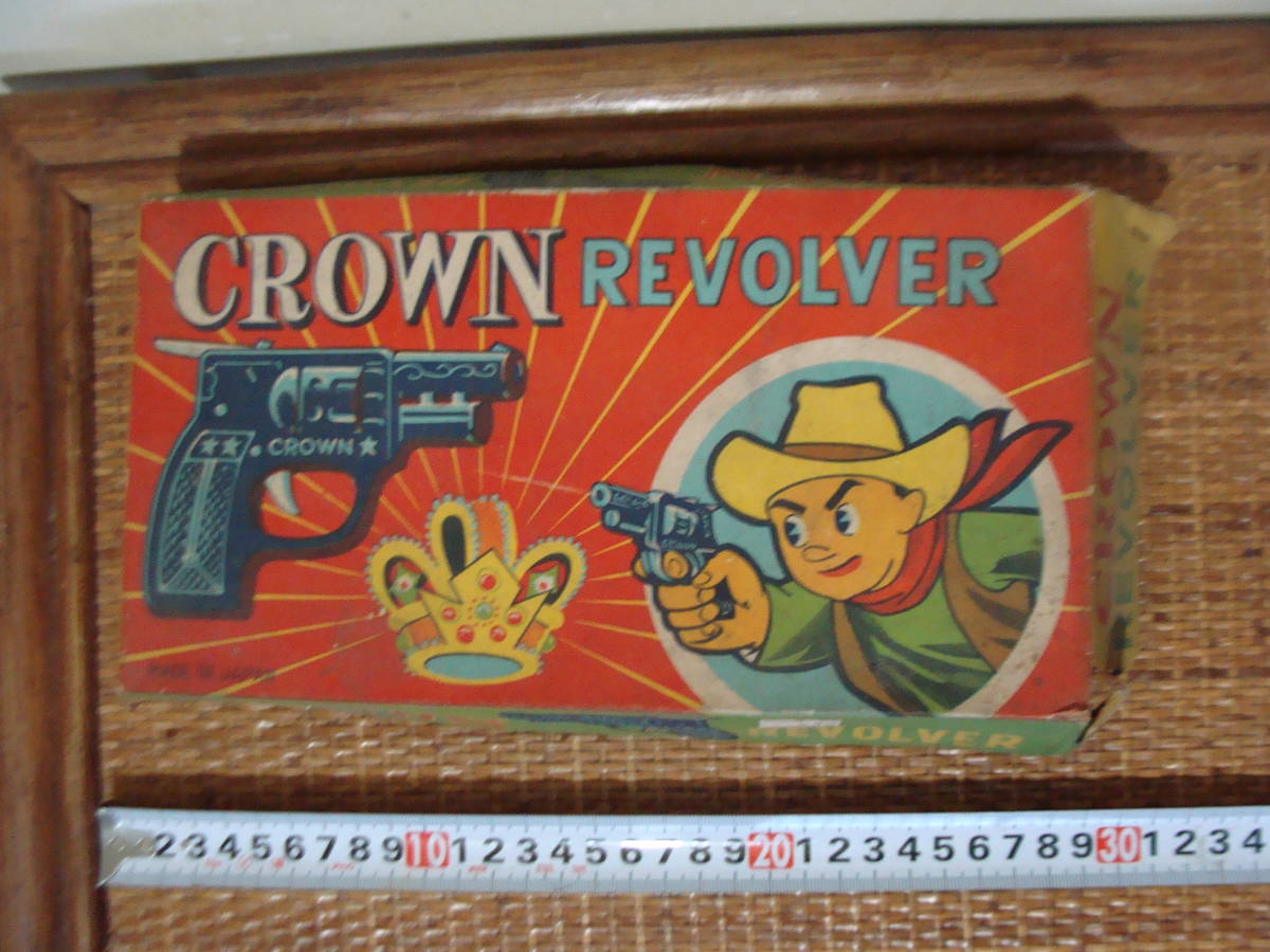 【日本産】 デッドストック　ブリキ製 火薬鉄砲 CROWN REVOLVER 一箱 12個 未使用 その他