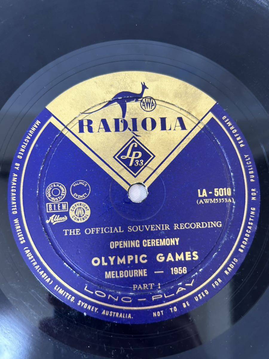 ●E201●LP レコード 10インチ Opening Ceremony Olympic Games Melbourne 1956 オーストラリア盤 オリンピックメルボルン_画像6