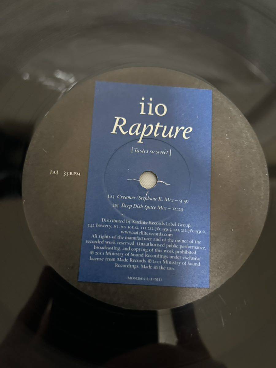 ◎E604◎LP レコード iiO/Rapture Tastes So Sweet/Remixes by John Creamer/Stephane K. And Deep Dish/US盤_画像4