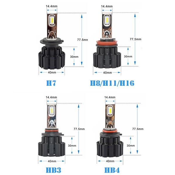 送料込..D1/D2/D3/D4 H4 Hi.Low/H7/H8/H9/H11/H16/HB3/HB4 12V~24V オートカー 新車検対応 13600LM LEDライト 6500K 2個 CREEチップ P9_画像9