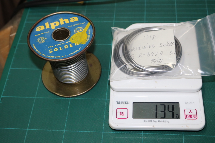 ALPHA SOLID WIRE SOLDER 131ｇ　 50/50 （ 、125インチ　径　）