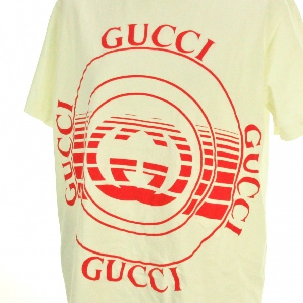 ジャンル グッチ GUCCI 半袖Tシャツ サイズXS 580762 XJCQ8 白×レッド