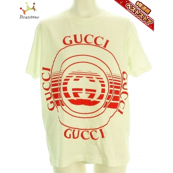 ジャンル グッチ GUCCI 半袖Tシャツ サイズXS 580762 XJCQ8 白×レッド