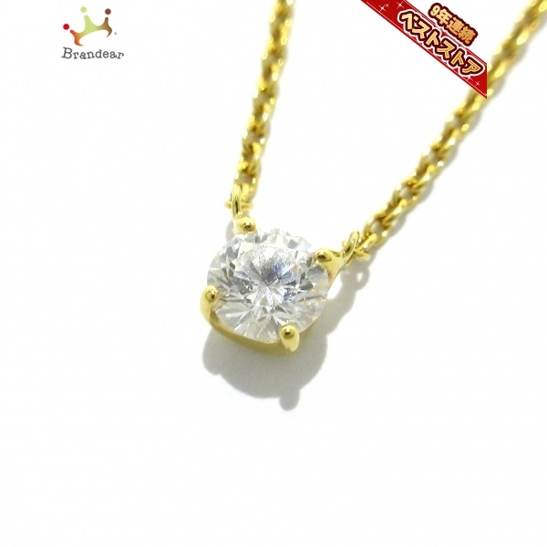 ヴァンドーム青山 VENDOME ネックレス - K18YG×ダイヤモンド 1Pダイヤ/ダイヤ0.18カラット アクセサリー（首）
