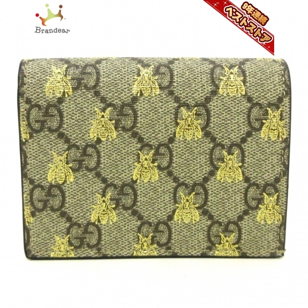グッチ GUCCI 2つ折り財布 508757 GGプラス・GGスプリーム PVC(塩化